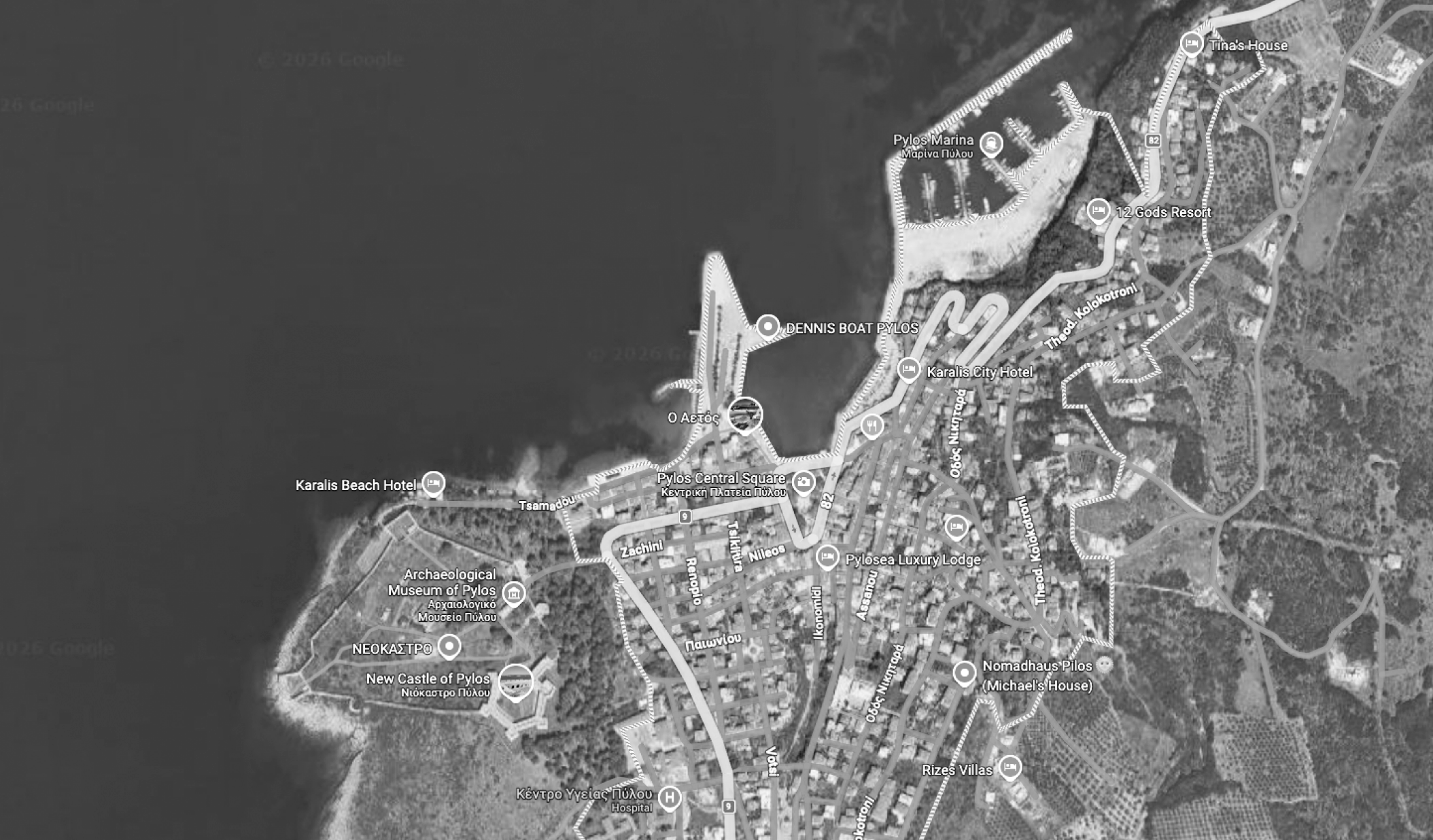 Race route in Pylos
