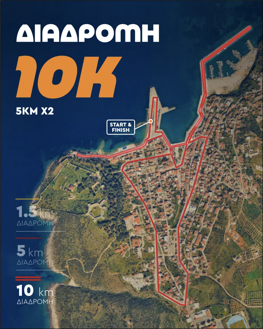 Tsiklitiria 10 kilometer route